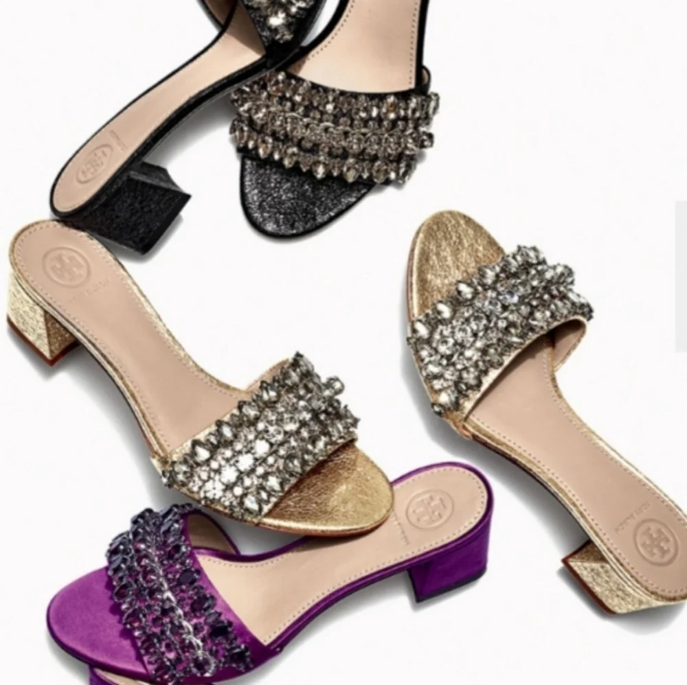 Tory Burch Beverly 45 Embellished Crystal …